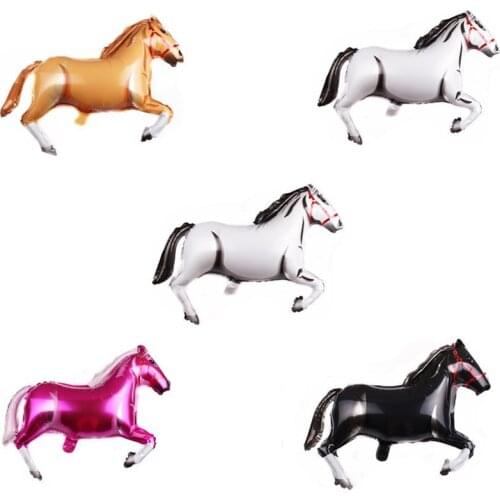 Large Horse Foil Balloons Happy Birthday Party Supplies Mylar Balloon Kids Classic Toys Animal Balloon Farm Helium Air Globos