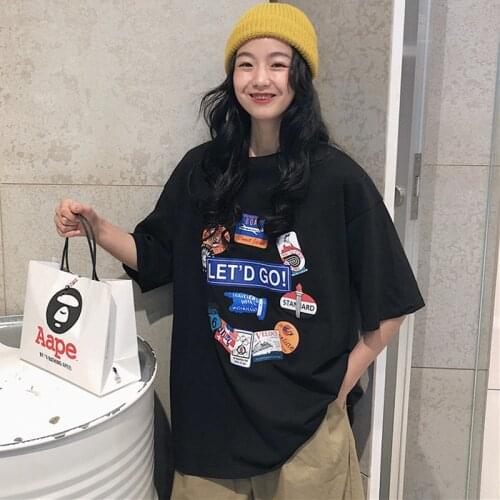 Harajuku bf Wind Extra Female Loose and Skinny, Underage and Fat Half Sleeve Jacket 200kg