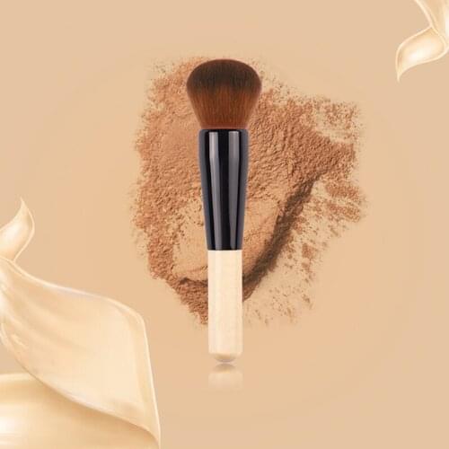 1Pc Face Loose Powder Blush Makeup Brushes Wood Handle Dense Soft Round Bristle highlighter Brush Blush Contour Brush Cosmetics