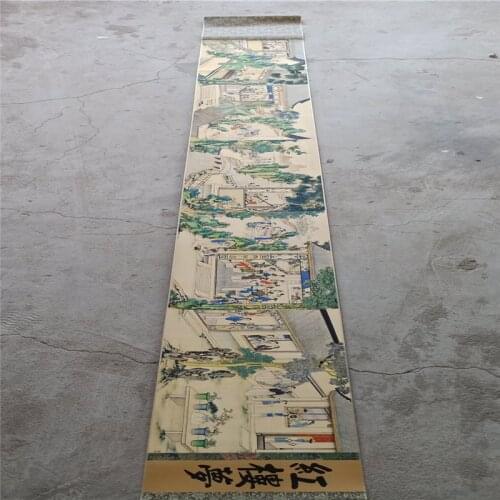 China Old Picture Paper Dream of Red Mansions picture Long Scroll Painting