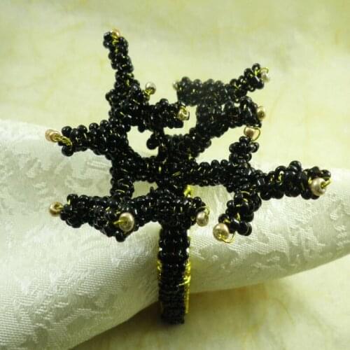 Black coral napkin ring, wholesale napkin holder