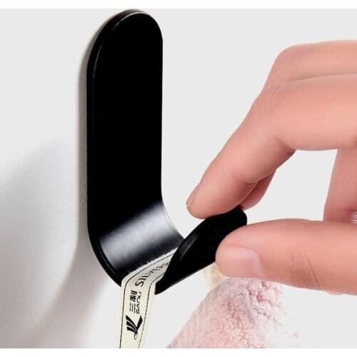 Bathroom Towel Hooks, Aluminum Alloy Robe Clothes and Black Towel Hooks, Heavy Duty Towel Hooks for Bathroom & Kitchen