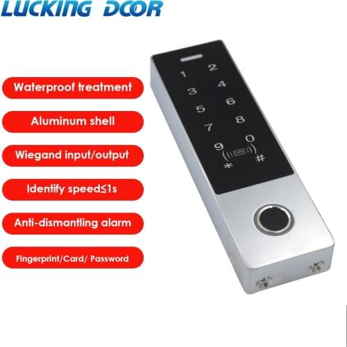 New Metal IP68 Waterproof Fingerprint Standalone Door Access Control System With RFID Card Reader