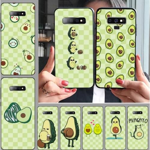 Cute cartoon Avocado Phone Case For Samsung S6 S7 edge S8 S9 S10 e plus A10 A50 A70 note8 J7 2017