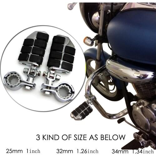 New Motorcycle Foot Pegs For Dyna Chrome Foot Rest 1992-2013 Highway 25mm 32mm 34mm For Kawasaki For Honda VTX1300C 2004-2009