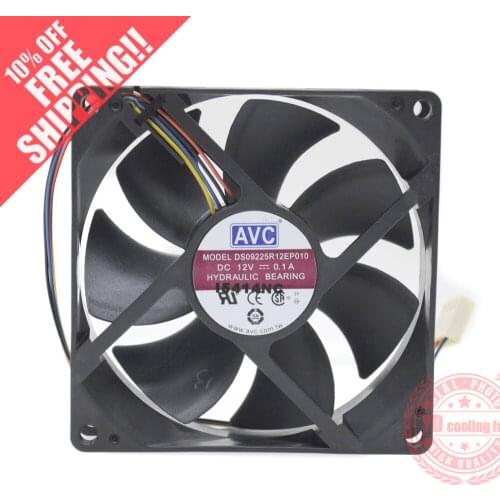 NEW AVC 9CM 9025 4PIN silence DS09225R12EP010 cooling fan