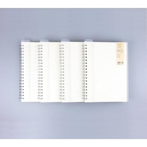 Wholesale Dot/Lined/Square/Blank PP Hard Cover Spiral Bound Notebook