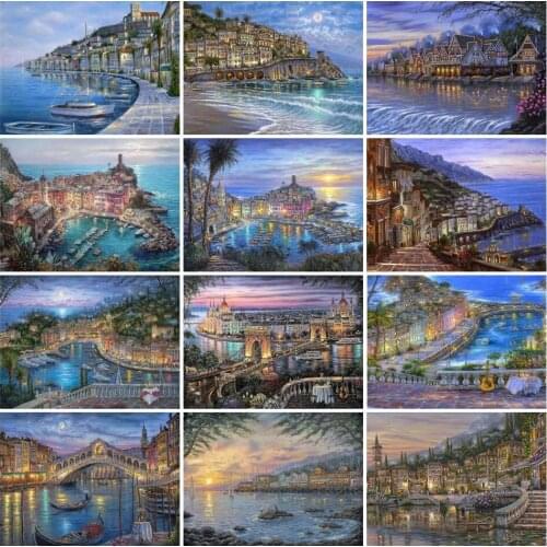Full Square/Round 5D Diamond Painting Landscape Cross Stitch 3D Diamond Embroidery City Handmade Rhinestones Diy Gift Home Decor