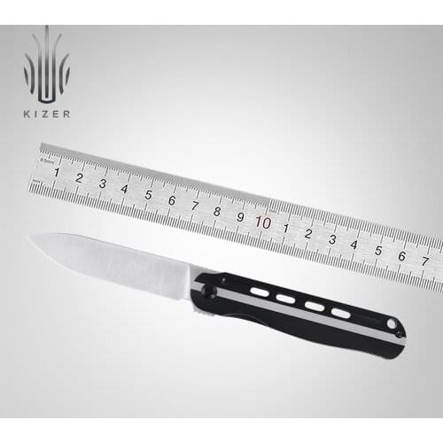 Kizer Folding Knife KI4567A1 Lätt Vind 2020 New Titanium Knife with Holes on Handle High Quality Outdoor Survival Tools