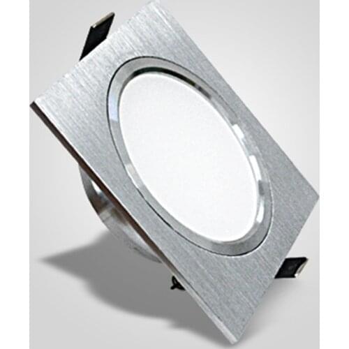 LED Downlights 5W 10W Dimmable 230V Square Brush silver LED Ceiling Lamp 15W Down Light for Kitchen/Home/Office Indoor Lighting