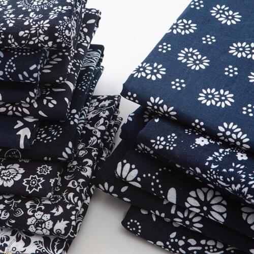 Pure Cotton Blue Printed Fabric Reactive Printing Dyeing Light Thin Comfortable Breathable Moisture-absorbing Comfortable