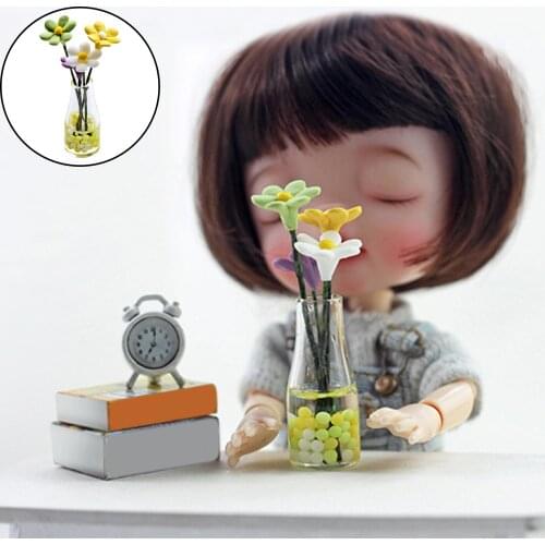 1:12 Dollhouse Miniature Accessory Flower Bottles Model Vase DIY Miniature Accessories