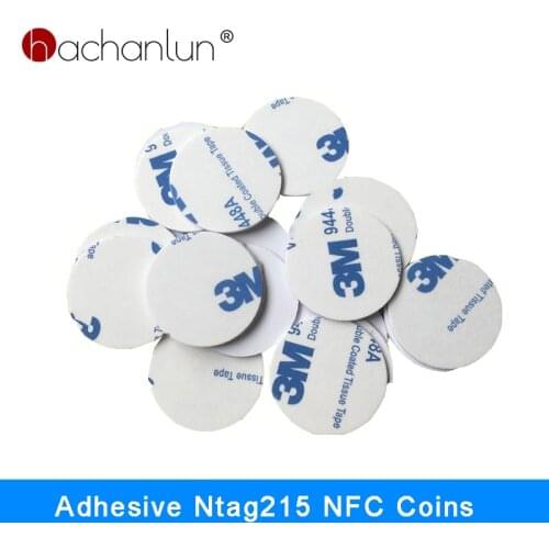 1/5/10pcs NFC 215 Coin Card for TagMo Tags 13.56MHz NFC215 Universal Label Chip Stickers Tag Lable Forum Type2 Sticker Phone