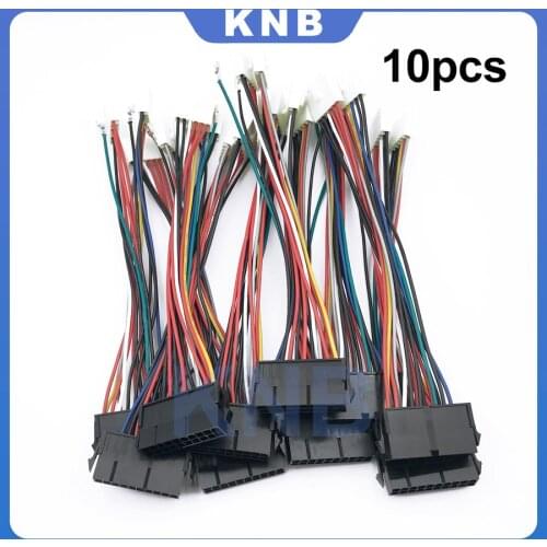 10Pcs/lot 20Pin ATX to 2x Port 6Pin AT PSU Converter Power Cable Cord For 286 386 486 586 Old Computer