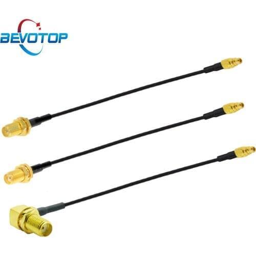 100PCS MMCX Male to SMA/RP-SMA Female Bulkhead FPV Antenna Adapter RF1.37 Coax Extension Jumper Cable for PandaRC RC Drone Part