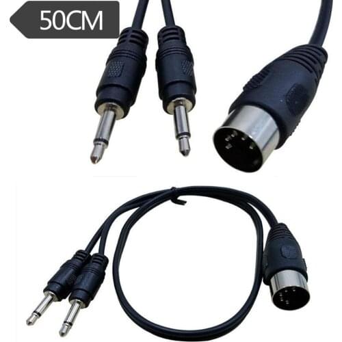 2*3.5 single audio plug turn MIDI 5 core adapter cable audio output MIDI5 core DIN5P 0.5 m