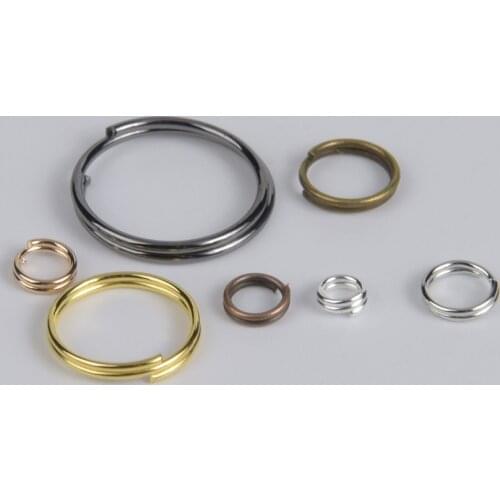 200Pcs/Lot Double Loops Open Jump Rings Gold Silver Color Split Rings Connectors For DIY Jewelry Making Supplies
