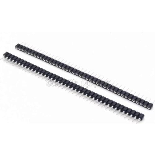 3Pcs Single Row 40Pin 2.54mm Round Female Pin Header
