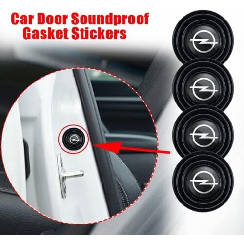 4Pcs Car Styling Door Shock-Absorbing Gasket Stickers For OPEL Corsa Insignia Astra Antara Meriva Zafira OPC Accessories
