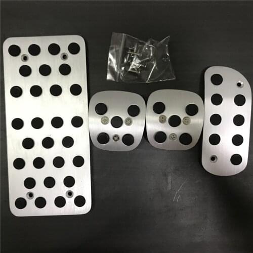 TTCR-II Car Accessory Aluminium alloy Accelerator Clutch Brake Footrest Pedals Pad for Nissan LIVINA 2013 MT Modified Plate Pads