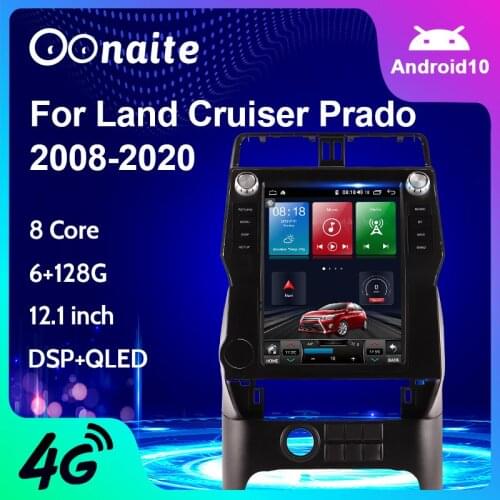 2DIN Android 10.0 Car Radio For Toyota Land Cruiser Prado 150 2008-2020 Car Multimedia Video Player Stereo Receiver Navigation