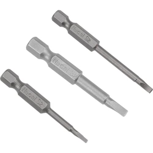 Uxcell 5/10pcs Triangular Bits 1/4 Inch Hex Shank Magnetic TA18 TA20 TA25 TA27 TA30 Head Screwdriver 50/65mm Sandblasting