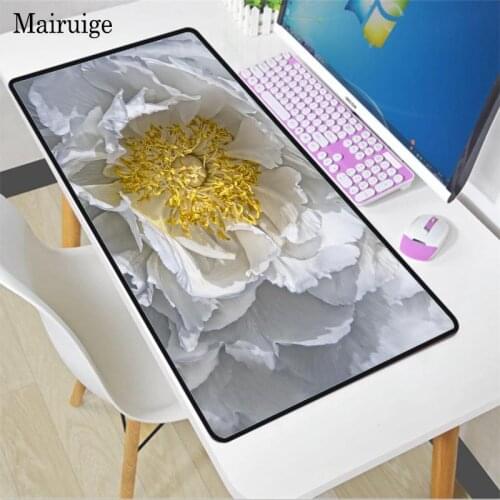 Mairuige Flowers Large Mousepad Computer Keyboard Gaming Accessories XXL Gamer Mousepad Pc Notebook Desk Mat Office Pad Carpet
