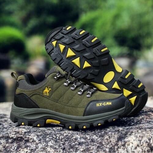 Brand Outdoor Hiking Shoes for Men Waterproof Anti-skid Trekking Shoes Mens Tourism Camping Sports Hunting Shoes Leather Boots