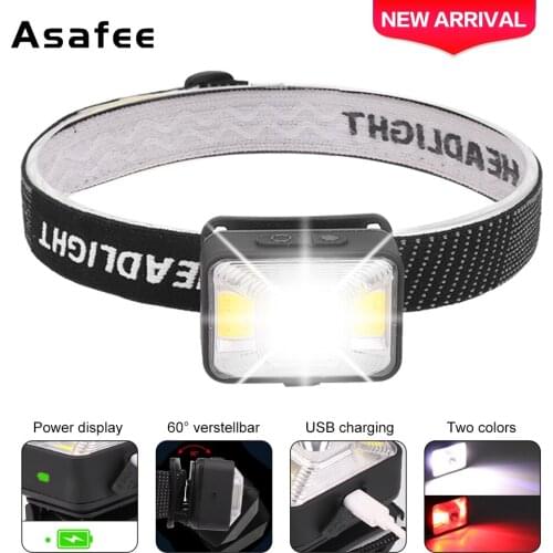 COB LED Headlamp White Red light COB Portable Torch Emergency Head Lamp headlight Camping Hunting Light Headlight Head Torch