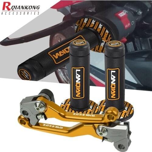 For Suzuki RMX450Z 2010 2011 2012 2013 2014 2015 2016 2017 2018 Motorcycle Aluminum Folding Clutch Brake Lever Handlebar Grips