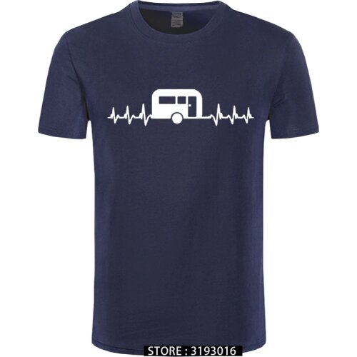 Its In My HeartBeat Caravanning T Shirt Campinger Caravan T-Shirt FREE UK P&P T-Shirt for Men/Boy Short Sleeve Cool Tees