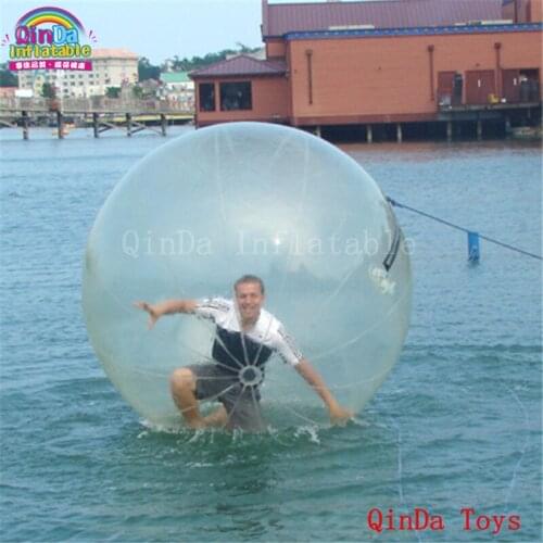 Hot promotional price floating water ball,2m crazy transparent walking on water ball with free pump