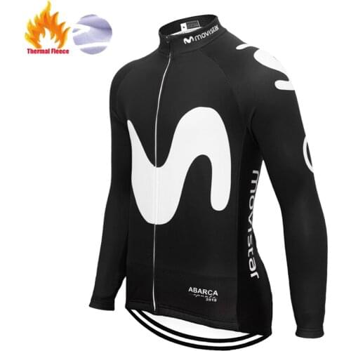 Movistar Team long sleeve Cycling jersey maillot ciclismo manga larga hombre bicycle winter 2019 maillot cyclisme homme