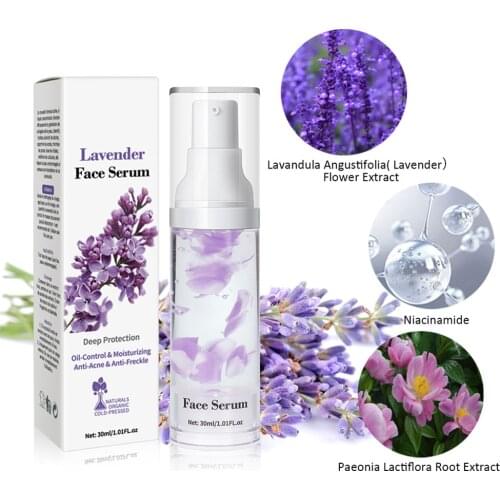Lavender Petals Face Serum Nourish Essense Oil Control Brightening Rejuvenation Skin Whitening Serum Skin Care