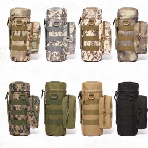 Multi-Function Camouflage Water Bottle Pouches Tactical Travel Hiking Bag Accessories Waterproof Waist Bag Sports Sundries Bag