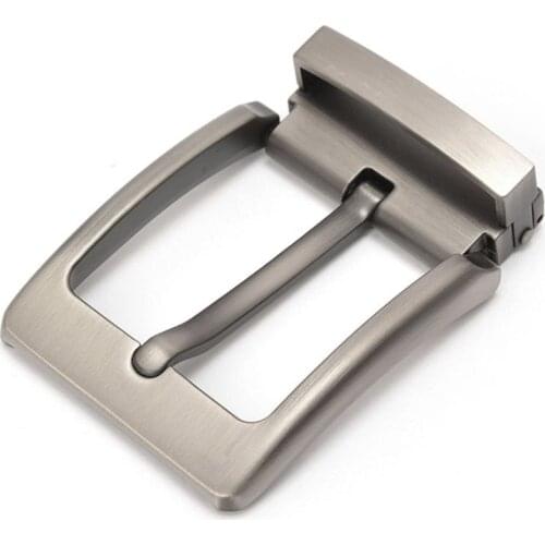 Mens 1 1/2" (38 mm) Single Prong pin Belt Buckle Metal Clip Buckle For Leather Belt Accessories gunmetal & silver