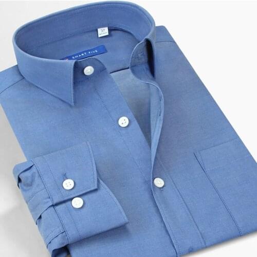 Smart Five 100% Cotton Mens Shirts Long Sleeve Casual Business Shirts Male Slim Fit 2020 Summer Solid Clothing