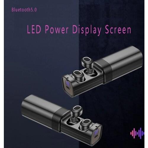 Earbuds TWS Wireless Earphone 5.0 Blue-tooth Headphones With Microphone LED Power Display Screen