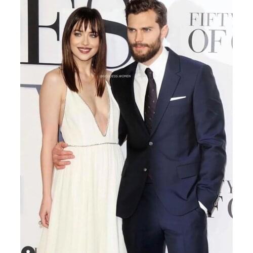 Jacket+Pants) Fashion Slim Fit Business Navy Blue Notch Lapel Tuxedo Wedding Man Suit 2 Piece Formal Man Blazer Custom Made