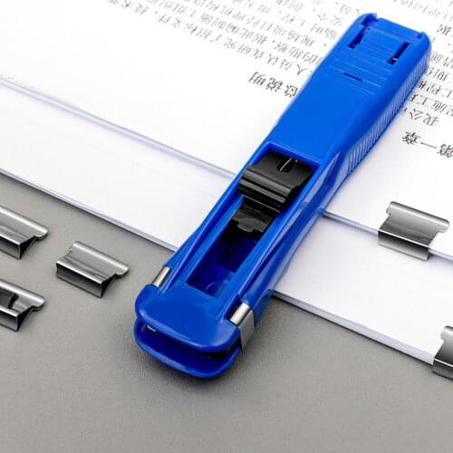 Portable Fixed File Pusher Paper Clipper School Clip Dispenser Office Supplies