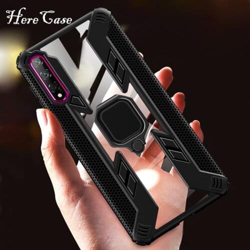 Shockproof Armor Case For Xiaomi Mi A3 9T Pro Max 9 S 8 Lite Redmi Note 8 7 T 10 8T 9S K20 Pro Mi9 Transparent Ring Holder Cover