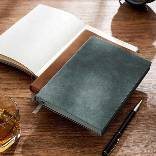Blank Inner Paper Journal Notebook Stationery Leather Business Meeting Record A5 Paper Notepad Planners School Agenda Office