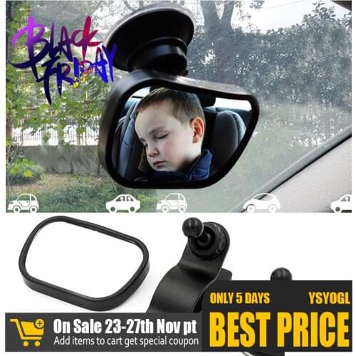 360 Degrees Adjustable Car Rear view mirror with suction cups & clips Car Back Seat Safety Rearview Mirror Baby Interior Mirrors