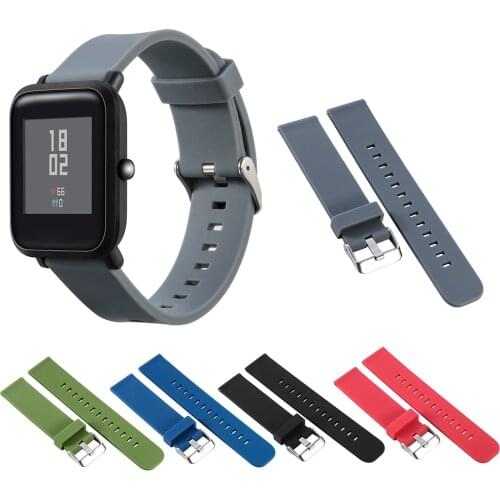Essidi 20mm Universal Bracelet Strap For Xiaomi Amazfit Bip S Lite Pop Silicone Band For Amazfit GTS GTS 2 2e Mini GTR 42mm