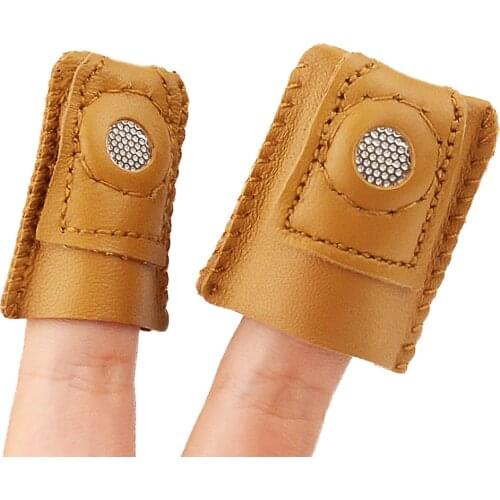 1pcs M/L Size Sheepskin Thimble Sewing Accessory Artificial Sheepskin Thimble Knitting Tool Fittings thimble Sewing Tool