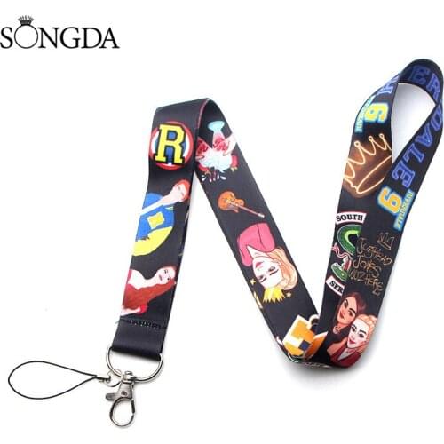 SONGDA-Cartoon Print Riverdale Lanyard Keychain Accessory Mobile Phone Badge Holder Key ID Karte Strap Lanyard