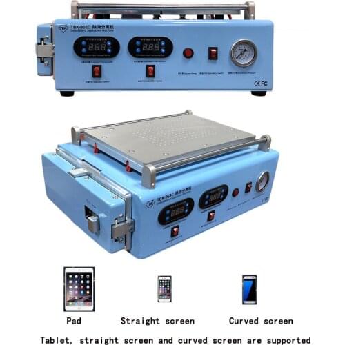 TBK 968C OCA defoaming bubble remove and lcd screen separator machine for mobile phones with 12.9 inch LCD separation table
