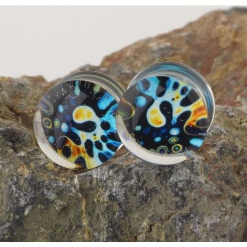 TIANCIFBYJS Acrylic Ear Gauge Kit Tunnels and Plugs UV Ears Stretching Body Jewelry Gauges Piercing Cartilage Earring Mix 6-16mm