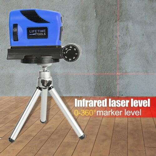 Point/Line/Cross Laser Level 0-360 Degree Horizontal/Vertical Infrared Meter Scale Measuring Tool Optical Instrument