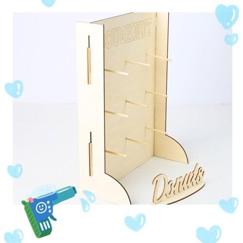 High Quaility Wooden Donut Wall Candy Stand Table Holder Home Party Decoration Birthday Wedding Supply